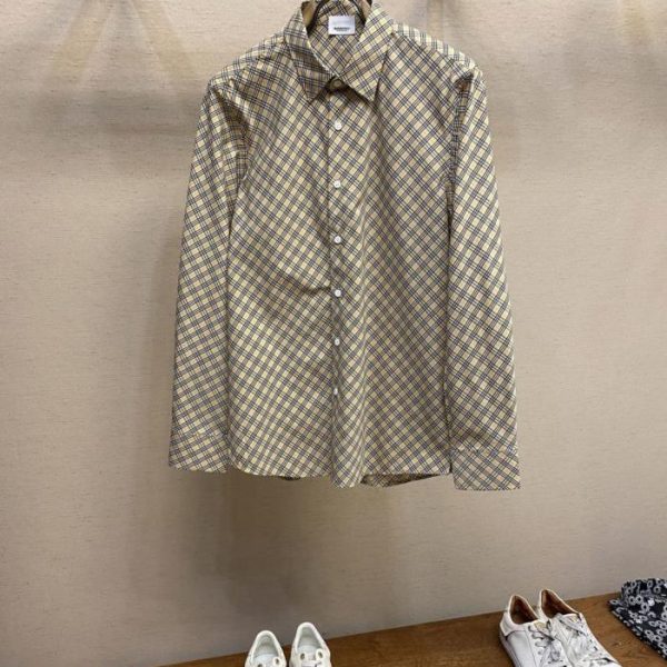 designer,replica,clothing,fake,1:1,lv,luxury,high quality Burberry check cotton casual shirt (TZYUH)