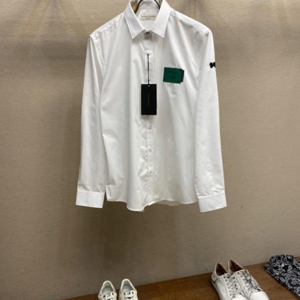 designer,replica,clothing,fake,1:1,lv,luxury,high quality Bottrga Veneta New Green Leather Label Shirt (MYJ2V)