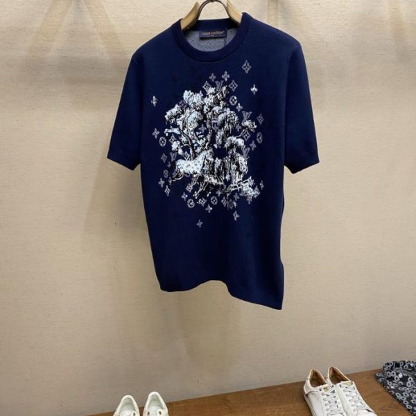 designer,replica,clothing,fake,1:1,lv,luxury,high quality LV short-sleeved crew neck shirt (9XA8Y)
