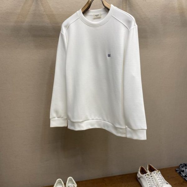designer,replica,clothing,fake,1:1,lv,luxury,high quality Celine Arc de Triomphe Tricolor Milk Silk Smooth and Skin-Friendly Crew Neck Sweatshirt (OX0RE)