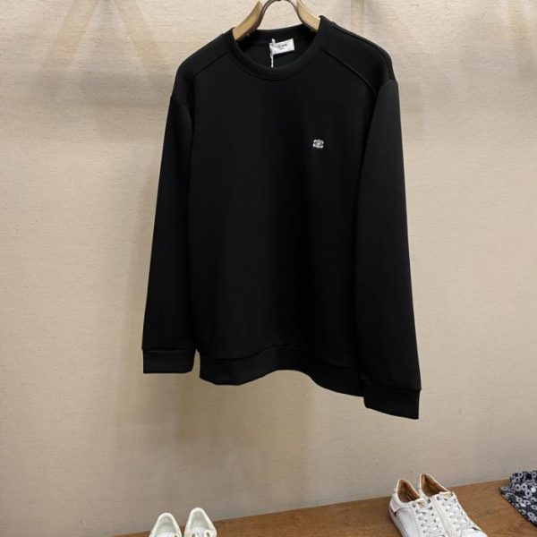 designer,replica,clothing,fake,1:1,lv,luxury,high quality Celine Arc de Triomphe Tricolor Milk Silk Smooth and Skin-Friendly Crew Neck Sweatshirt (TJFD0)