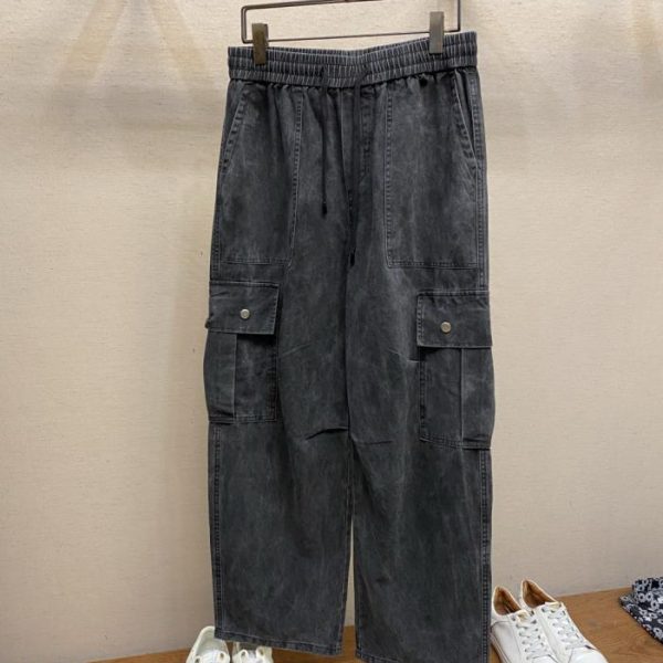 designer,replica,clothing,fake,1:1,lv,luxury,high quality BV waxed double-pocket cargo trousers (E37LJ)