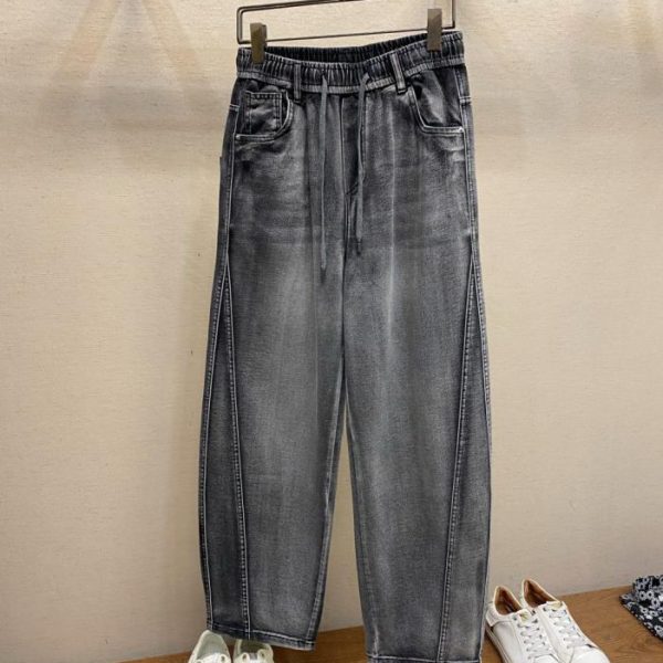 designer,replica,clothing,fake,1:1,lv,luxury,high quality Prada premium washed grey oil painting denim jeans (AT9TB)
