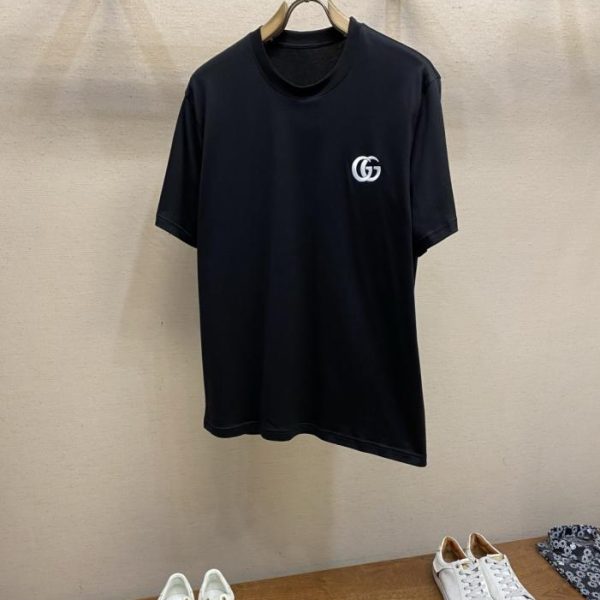 designer,replica,clothing,fake,1:1,lv,luxury,high quality Gucci New Embroidered Logo Short-Sleeve T-Shirt (17F07)