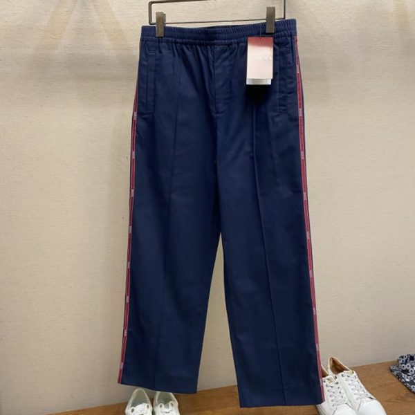 designer,replica,clothing,fake,1:1,lv,luxury,high quality Gucci woven-trimmed track pants (LOKX5)