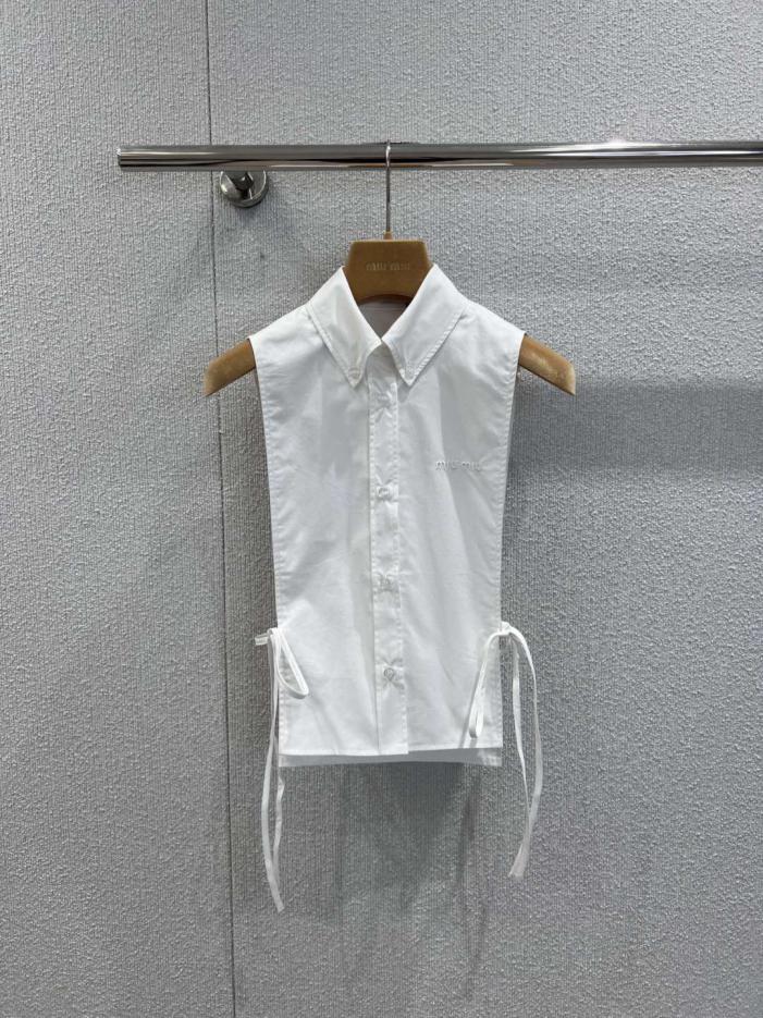 designer,replica,clothing,fake,1:1,lv,luxury,high quality MiuMiu Early Spring New Arrival: Sleeveless Tie-Waist Shirt with Embroidered Letters (DOXQF) designer,replica,clothing,fake,1:1,lv,luxury,high quality MiuMiu Early Spring New Arrival: Sleeveless Tie-Waist Shirt with Embroidered Letters (DOXQF)