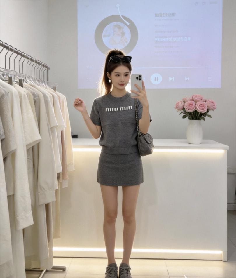 designer,replica,clothing,fake,1:1,lv,luxury,high quality MiuMiu’s latest early spring collection: Crew neck logo knit short-sleeved T-shirt (52UGN) designer,replica,clothing,fake,1:1,lv,luxury,high quality MiuMiu’s latest early spring collection: Crew neck logo knit short-sleeved T-shirt (52UGN)