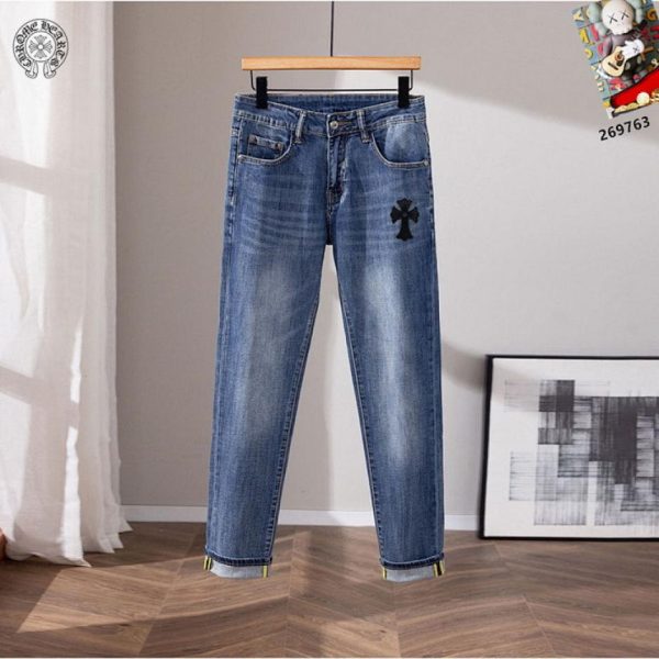 designer,replica,clothing,fake,1:1,lv,luxury,high quality Chrome Hearts Jeans (457D)