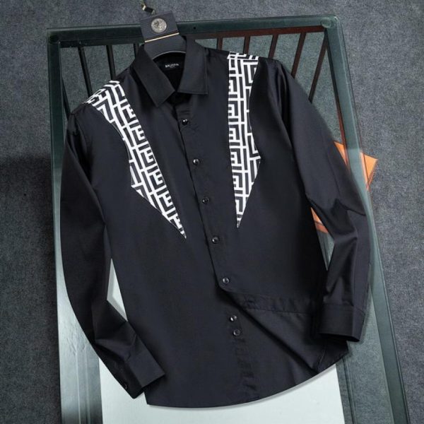 designer,replica,clothing,fake,1:1,lv,luxury,high quality Balmain Long-Sleeve Shirt (3C12)