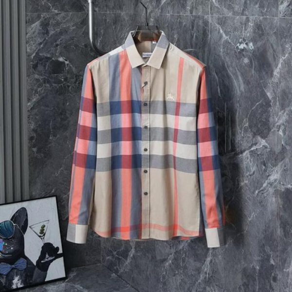 designer,replica,clothing,fake,1:1,lv,luxury,high quality Burberry Long-Sleeve Shirt (B056)