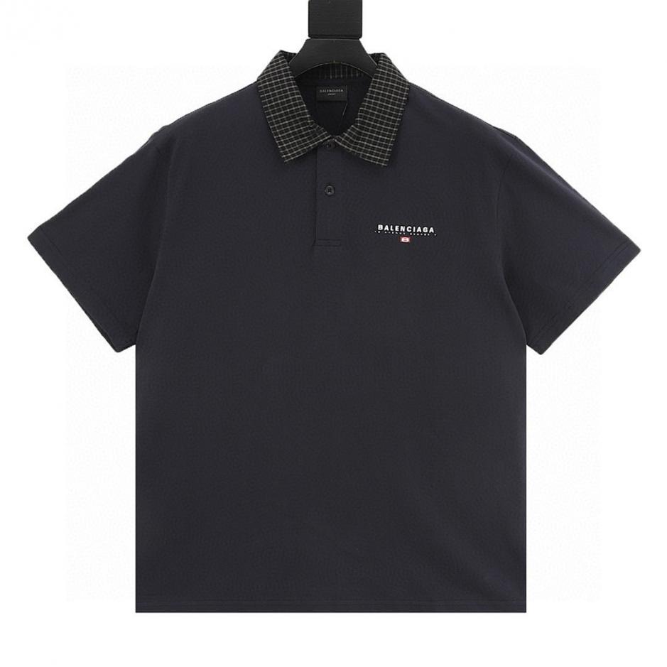 designer,replica,clothing,fake,1:1,lv,luxury,high quality Balenciaga plaid collar patchwork short-sleeved polo shirt (540C) designer,replica,clothing,fake,1:1,lv,luxury,high quality Balenciaga plaid collar patchwork short-sleeved polo shirt (540C)