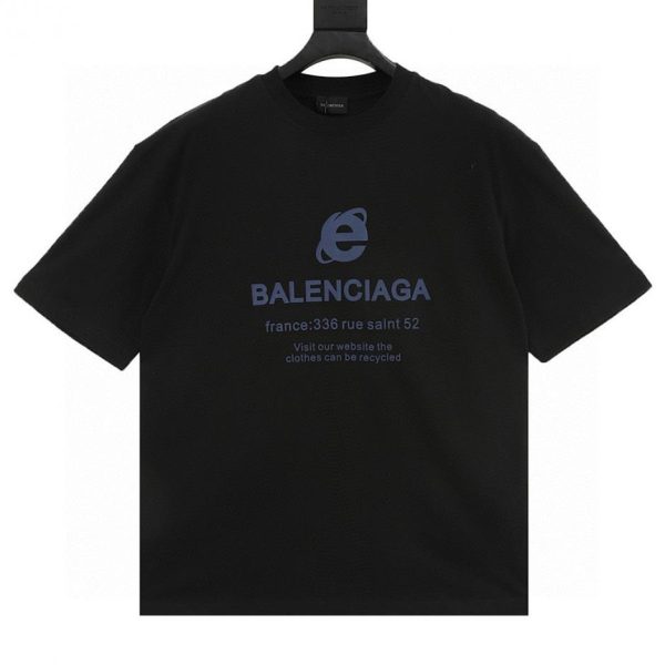 designer,replica,clothing,fake,1:1,lv,luxury,high quality Balenciaga Browser Letter Print Short-Sleeve T-Shirt (D9FE)