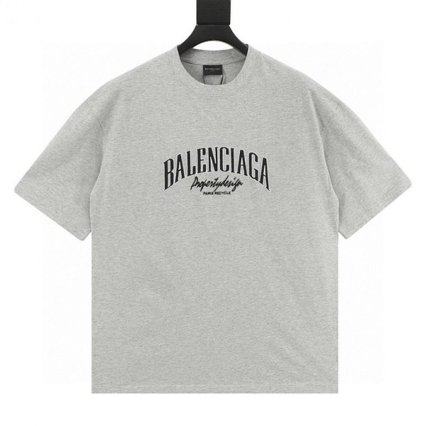 designer,replica,clothing,fake,1:1,lv,luxury,high quality Balenciaga 3D Embroidered Letter Short-Sleeve T-Shirt (0647)