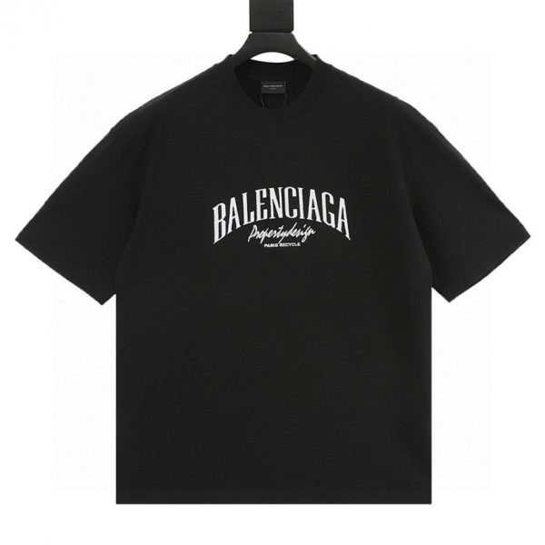 designer,replica,clothing,fake,1:1,lv,luxury,high quality Balenciaga 3D Embroidered Letter Short-Sleeve T-Shirt (7939)