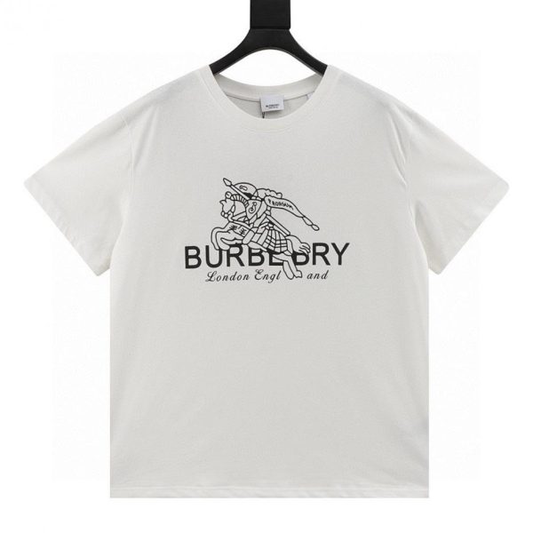 designer,replica,clothing,fake,1:1,lv,luxury,high quality BURBERRY Horse Print Crew Neck Short-Sleeve T-Shirt (C3D2)