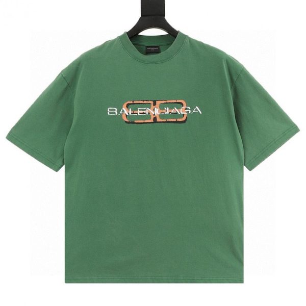 designer,replica,clothing,fake,1:1,lv,luxury,high quality Balenciaga Double B Lock Print Letter T-Shirt (6227)