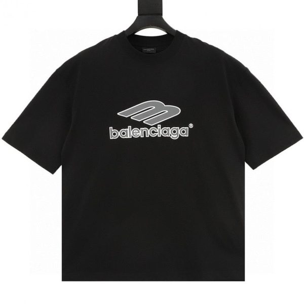 designer,replica,clothing,fake,1:1,lv,luxury,high quality Balenciaga overlapping letter print T-shirt, (3B13)