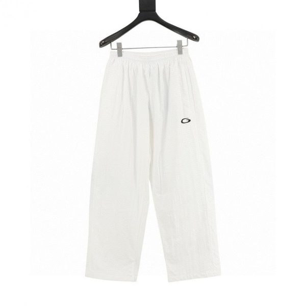 designer,replica,clothing,fake,1:1,lv,luxury,high quality Balenciaga Semi-Circular Embroidered Woven Track Pants (E9E6)