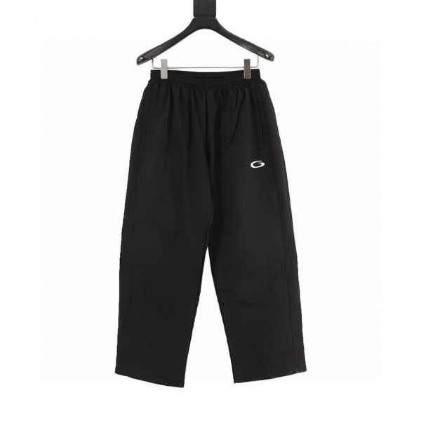designer,replica,clothing,fake,1:1,lv,luxury,high quality Balenciaga Semi-Circular Embroidered Woven Track Pants (EA57)