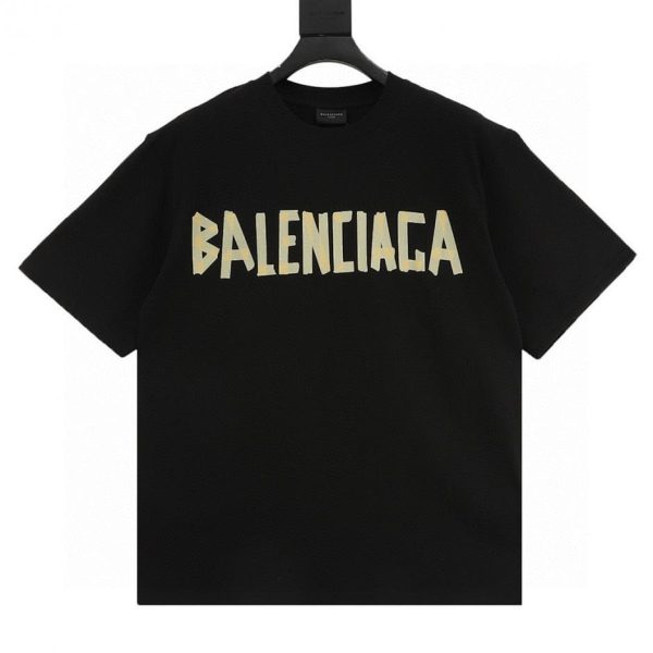 designer,replica,clothing,fake,1:1,lv,luxury,high quality BALENCIAGA Masking Paper Short-Sleeve T-Shirt (C76A)