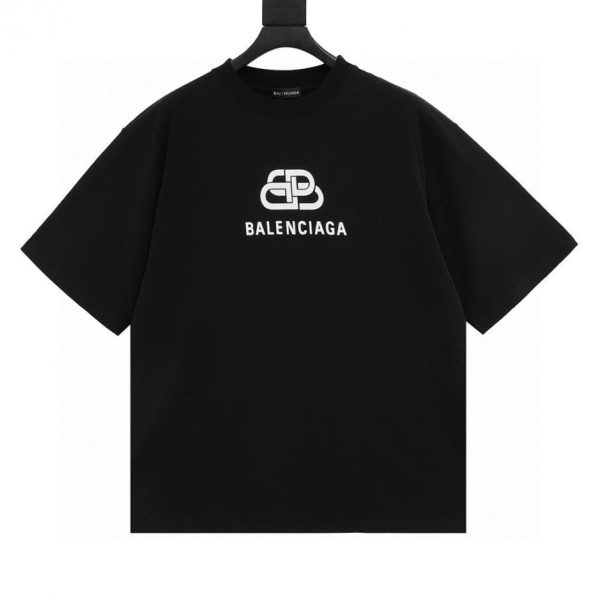 designer,replica,clothing,fake,1:1,lv,luxury,high quality BALENCIAGA Lock Print Crew Neck T-Shirt (B402)