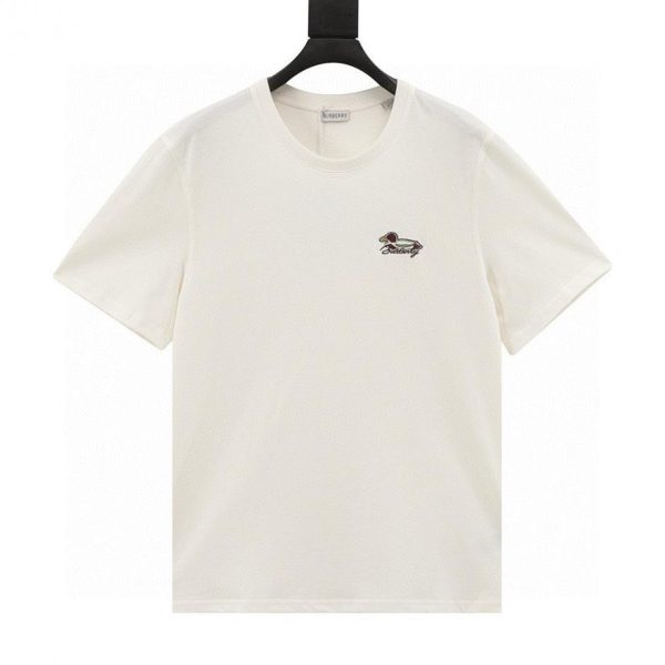 designer,replica,clothing,fake,1:1,lv,luxury,high quality BURBERRY Short-Sleeve T-Shirt with Duck Embroidery on the Chest (A612)