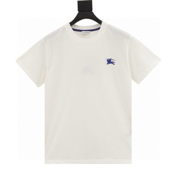 designer,replica,clothing,fake,1:1,lv,luxury,high quality BURBERRY Blue Horse Embroidered Logo Short-Sleeve T-Shirt (E6A6)