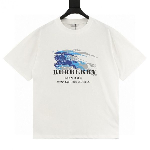 designer,replica,clothing,fake,1:1,lv,luxury,high quality BURBERRY Double-Edge Horse Print Short-Sleeve T-Shirt (3F93)