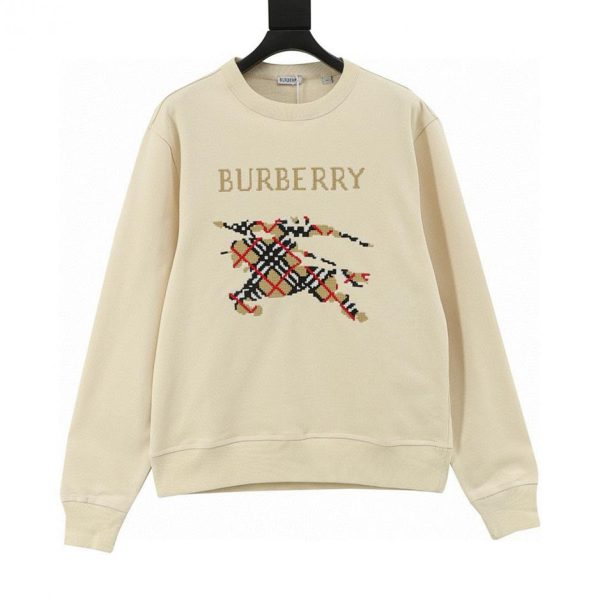 designer,replica,clothing,fake,1:1,lv,luxury,high quality BURBERRY Cross-Stitched Horse Long-Sleeve Sweatshirt (58AE)