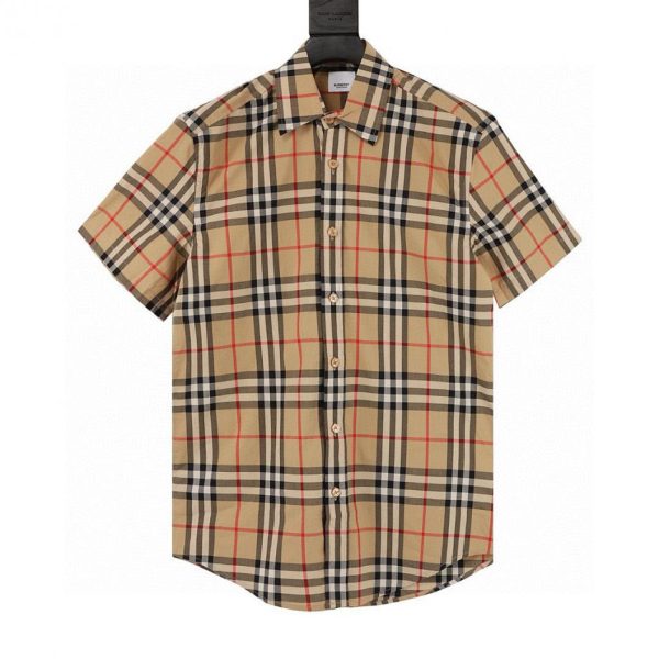 designer,replica,clothing,fake,1:1,lv,luxury,high quality BURBERRY classic striped short-sleeved shirt (BB75)