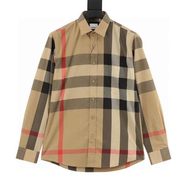 designer,replica,clothing,fake,1:1,lv,luxury,high quality BURBERRY Classic Large Check Cotton Shirt (DD8B)