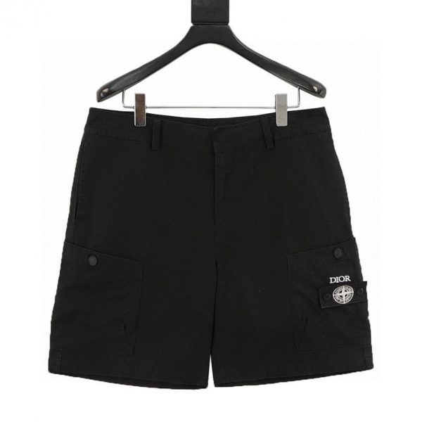 designer,replica,clothing,fake,1:1,lv,luxury,high quality Dior x Stone Island Logo Shorts (C10D)