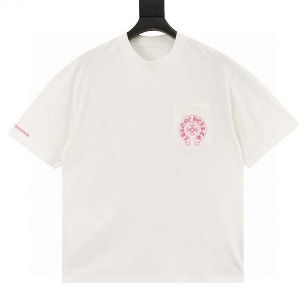 designer,replica,clothing,fake,1:1,lv,luxury,high quality Chrome Hearts Horseshoe Cross Print Short-Sleeve T-Shirt (Fendi 73)