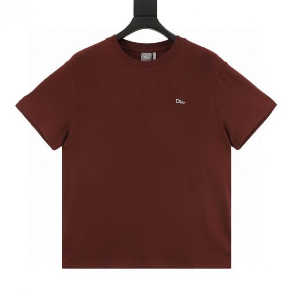 designer,replica,clothing,fake,1:1,lv,luxury,high quality DIOR embroidered logo short-sleeved T-shirt (4C66)