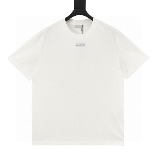 designer,replica,clothing,fake,1:1,lv,luxury,high quality DIOR Short-Sleeve T-Shirt with Small Label at the Neckline (404D)