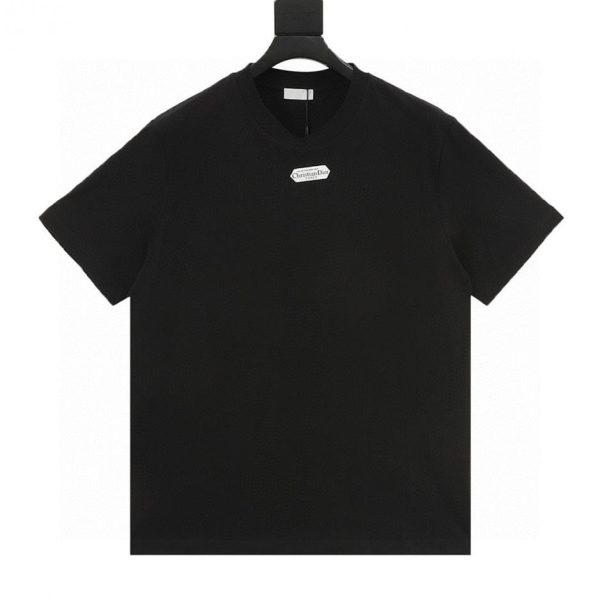 designer,replica,clothing,fake,1:1,lv,luxury,high quality DIOR Short-Sleeve T-Shirt with Small Label at the Neckline (89B0)