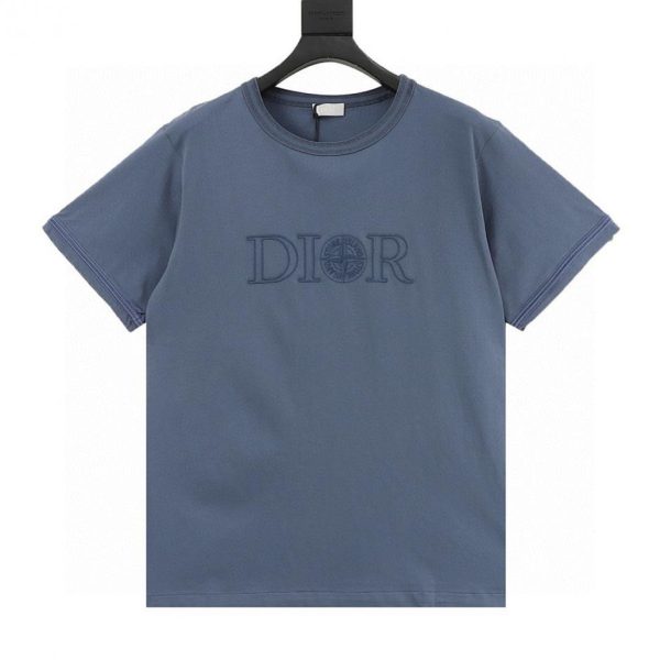 designer,replica,clothing,fake,1:1,lv,luxury,high quality DIOR Stone Island Collaboration Embroidered Short-Sleeve T-Shirt (429D)