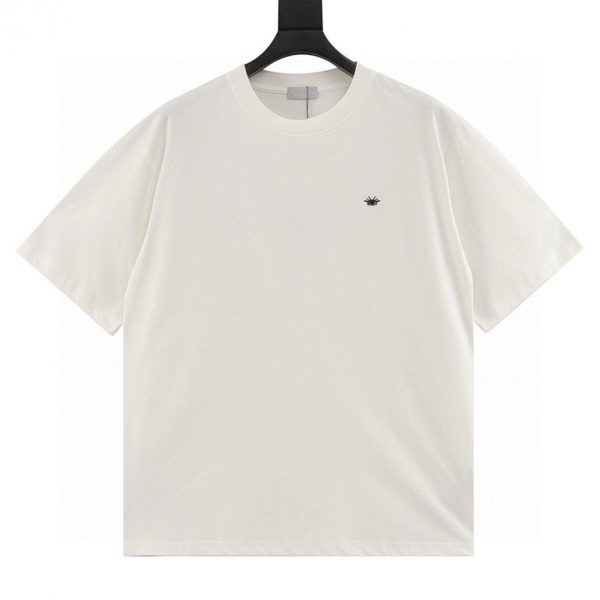 designer,replica,clothing,fake,1:1,lv,luxury,high quality DIOR Bee Embroidered Logo Short-Sleeve T-Shirt for Couples (8E5F)