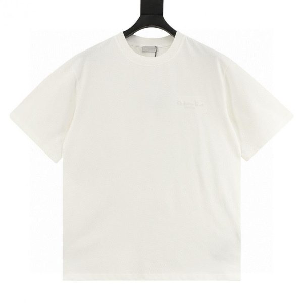 designer,replica,clothing,fake,1:1,lv,luxury,high quality DIOR Classic Embroidered Signature Letter Short-Sleeve T-Shirt (D48D)