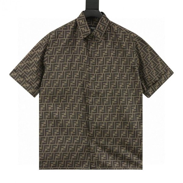 designer,replica,clothing,fake,1:1,lv,luxury,high quality FENDI Full-Length FF Suit Short-Sleeve Shirt (858A)