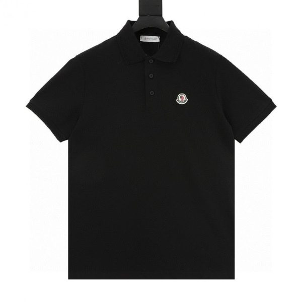 designer,replica,clothing,fake,1:1,lv,luxury,high quality Moncler Classic Ribbed Neck and Cuff Short-Sleeve Polo Shirt (1DA4)