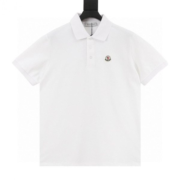 designer,replica,clothing,fake,1:1,lv,luxury,high quality Moncler Classic Logo Short-Sleeve Polo Shirt (7A1D)