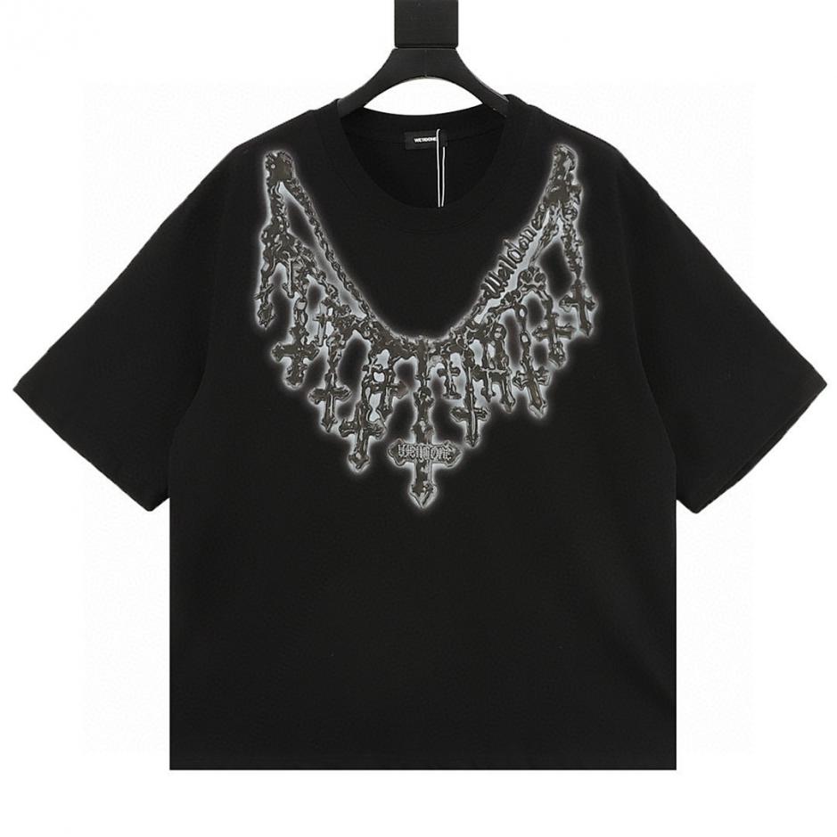 designer,replica,clothing,fake,1:1,lv,luxury,high quality WE11DONE Cross Necklace Print Short-Sleeve T-Shirt in Black and White (338E) designer,replica,clothing,fake,1:1,lv,luxury,high quality WE11DONE Cross Necklace Print Short-Sleeve T-Shirt in Black and White (338E)