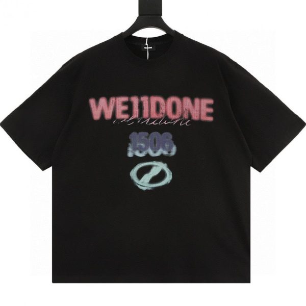 designer,replica,clothing,fake,1:1,lv,luxury,high quality WE11DONE Color Printed Short-Sleeve T-Shirt (C4FF)