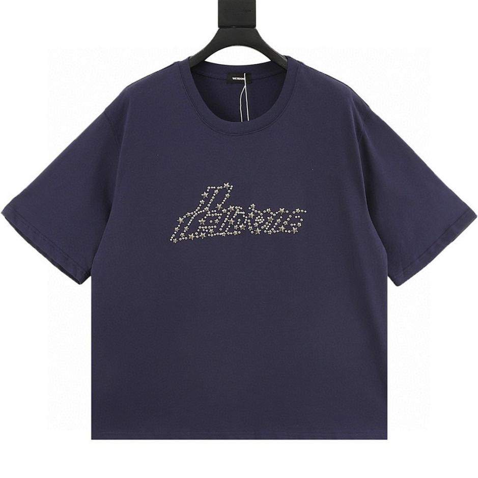 designer,replica,clothing,fake,1:1,lv,luxury,high quality WE11DONE Studded Star Letter Short-Sleeve T-Shirt in Black, White, and Navy (9A2A) designer,replica,clothing,fake,1:1,lv,luxury,high quality WE11DONE Studded Star Letter Short-Sleeve T-Shirt in Black, White, and Navy (9A2A)