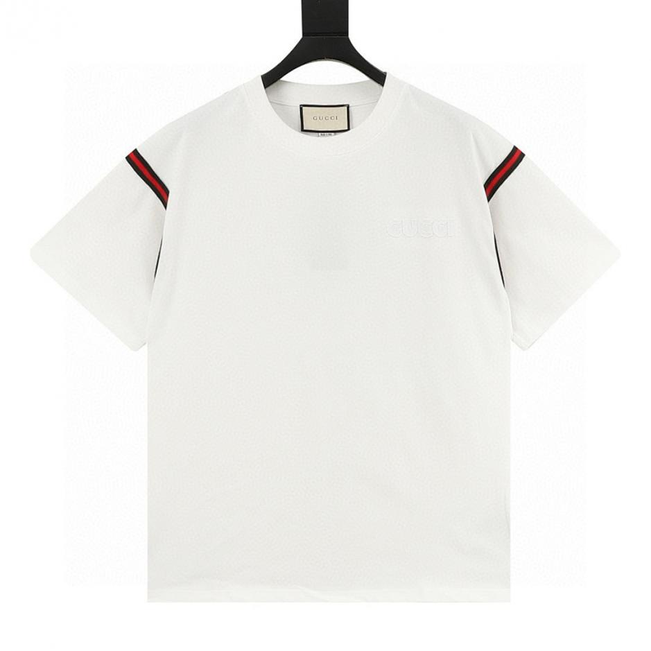 designer,replica,clothing,fake,1:1,lv,luxury,high quality GUCCI short-sleeved T-shirt with red and green embroidered logo on the shoulders and sleeves (8E74) designer,replica,clothing,fake,1:1,lv,luxury,high quality GUCCI short-sleeved T-shirt with red and green embroidered logo on the shoulders and sleeves (8E74)