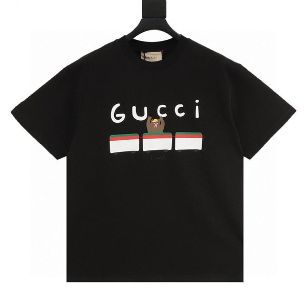 designer,replica,clothing,fake,1:1,lv,luxury,high quality Gucci’s new cartoon-themed short-sleeved T-shirt (D824)