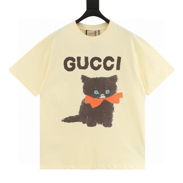 designer,replica,clothing,fake,1:1,lv,luxury,high quality Gucci’s new cartoon-themed short-sleeved T-shirt (EA79)