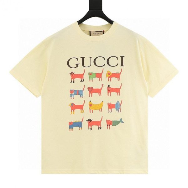designer,replica,clothing,fake,1:1,lv,luxury,high quality Gucci’s new cartoon-themed short-sleeved shirt (EAE8)