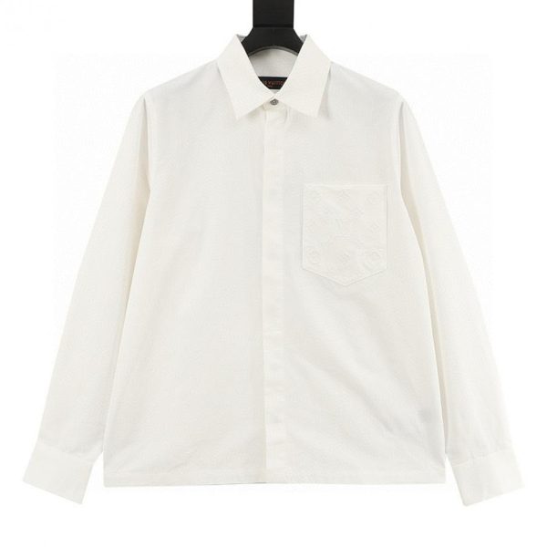 designer,replica,clothing,fake,1:1,lv,luxury,high quality Louis Vuitton monogram embossed shirt with pockets (Fendi D1)